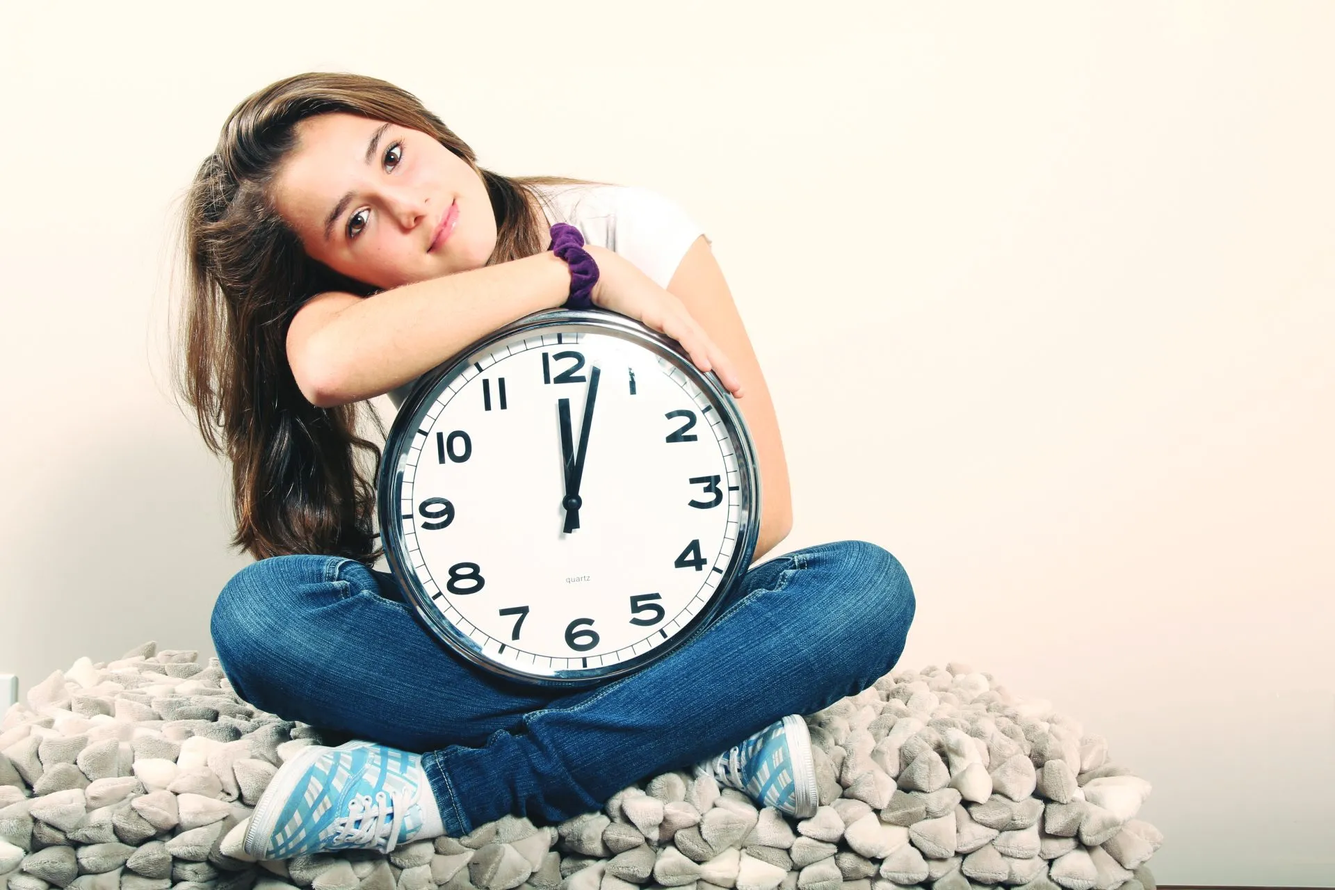 Girl with clock